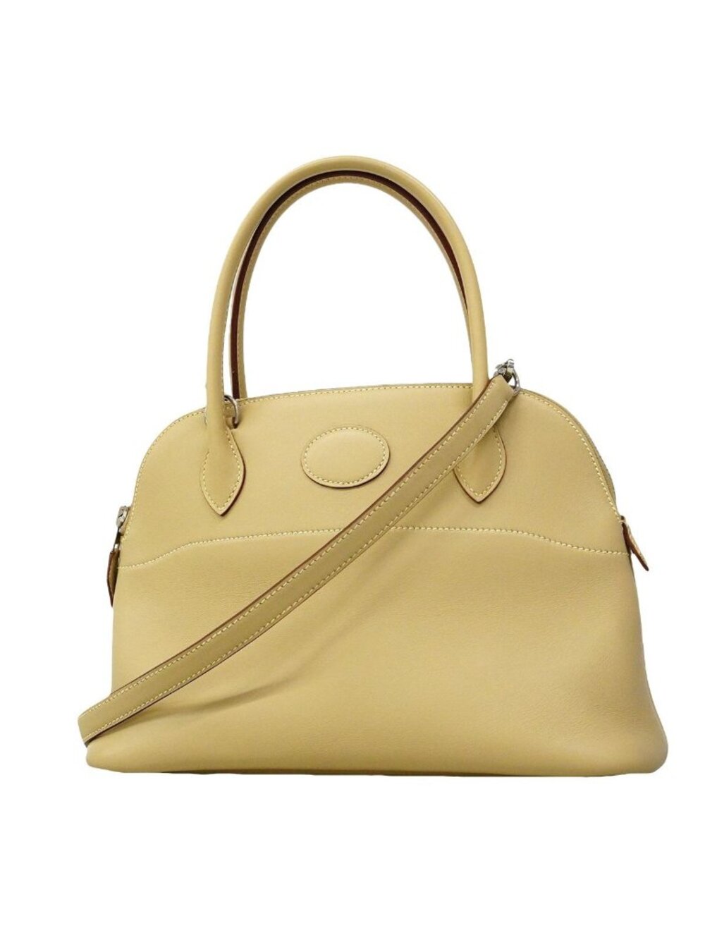 Hermes Handbag Bolide 27 Swift Trench Silver 2-Way Bag
